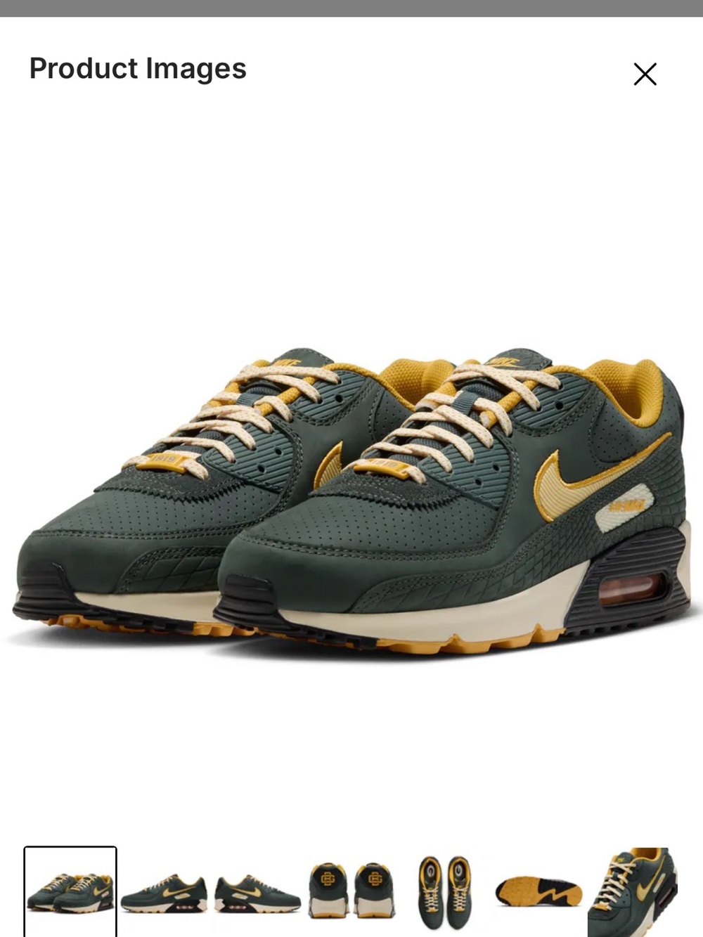 Green Bay Packers Nike 2026 Rivalries Collection Air Max 90’s